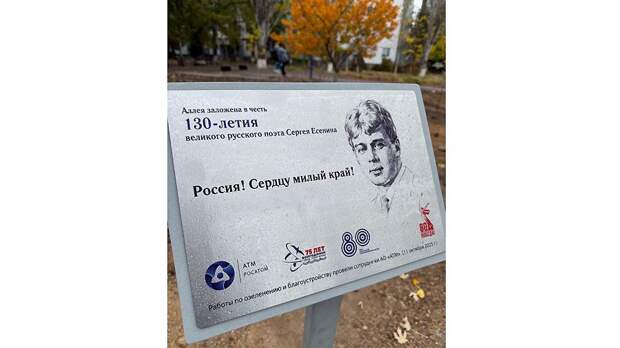 В Волгодонске появилась аллея в честь 130-летия со дня рождения Сергея Есенина