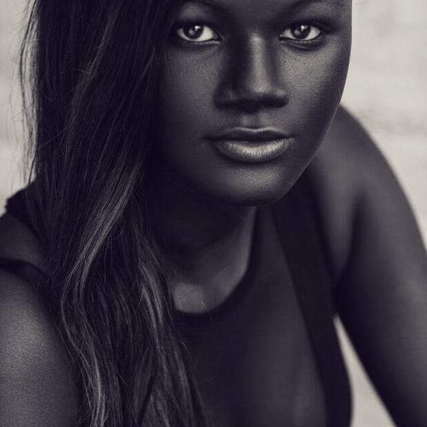 Cамая темнокожая модель в мире девушка, кожа, модель