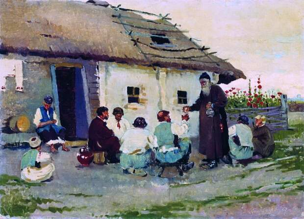 У корчмы. 1887. Виноградов, Сергей Арсеньевич