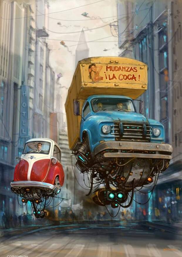 авто, художник, Alejandro Burdisio