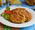 Овощные оладьи с мясным фаршем