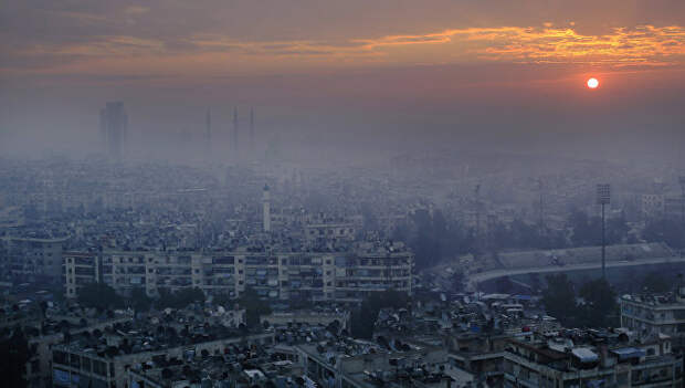 Панорама Алеппо, Сирия. 20 января 2017