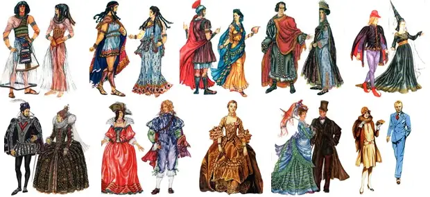 Костюмы разных эпох и народов. Одежда разных эпох. Одежда людей разных эпох. Разная одежда.