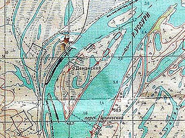 Остров даманский 1969 карта