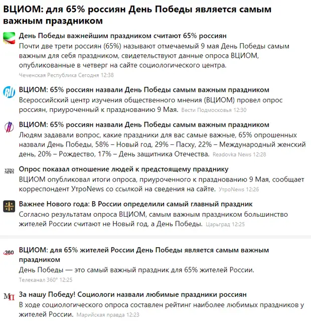 ВЦИОМ провел традиционный опрос на самый важный праздник для россиян