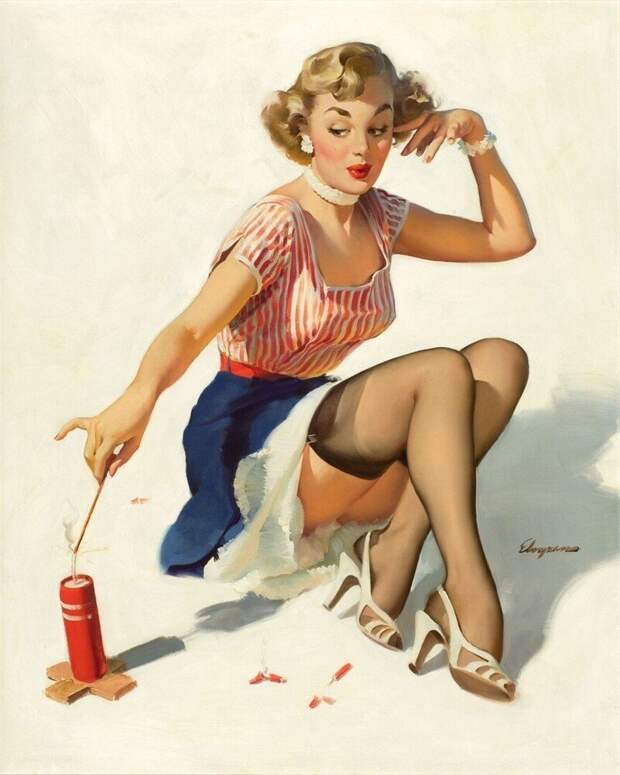 Яркие pin-up работы от художника Джила Элвгрена