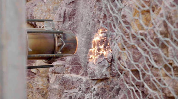 robot tunneling rock superhot gas