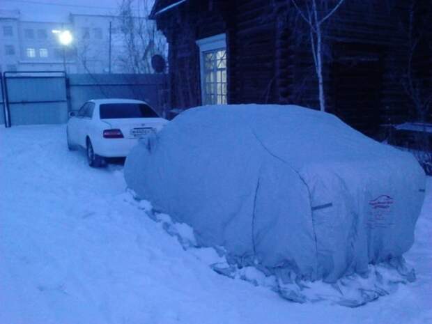 Суровая зима якутского автомобилиста авто, мороз, холод, экстрим, якутия, якутск