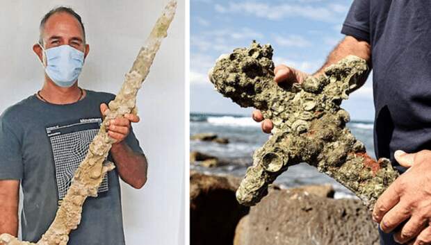 У берегов Израиля дайвер обнаружил меч крестоносца возрастом 900 лет