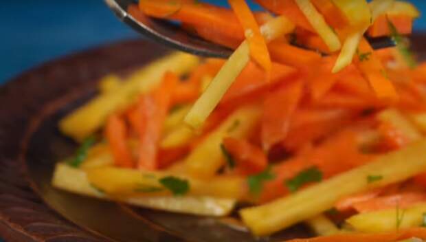 Салат из репы с морковью - просто невероятная вкуснятина