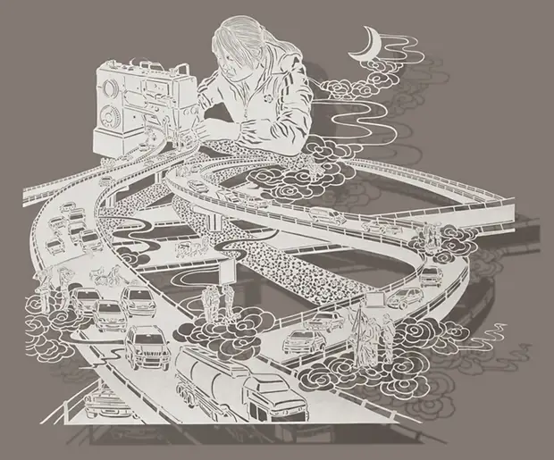 Кири (kirie) - японское традиционное искусство вырезания из бумаги