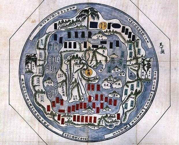 Красивый атлас: Cheonhado, «Карта поднебесного мира».