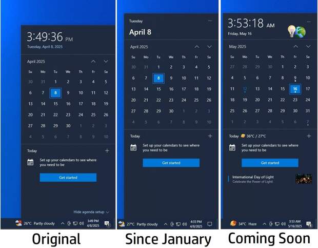 Microsoft вернёт секунды на часы в Windows 10