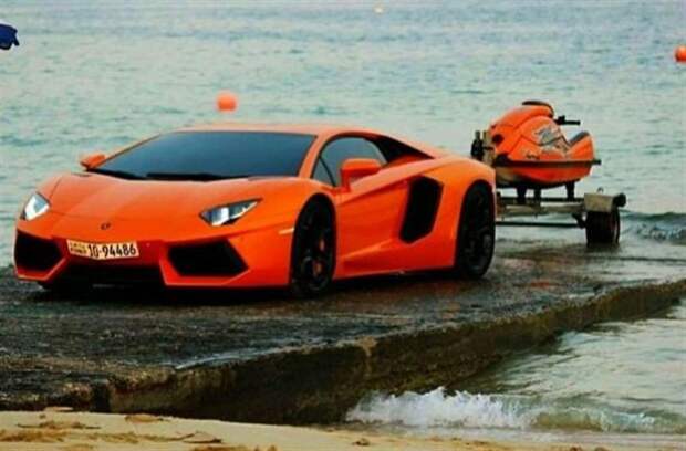 Lamborghini с прицепом в Нидерландах gallardo, lamborghini, авто, прицеп, спорткар, суперкар, тюнинг