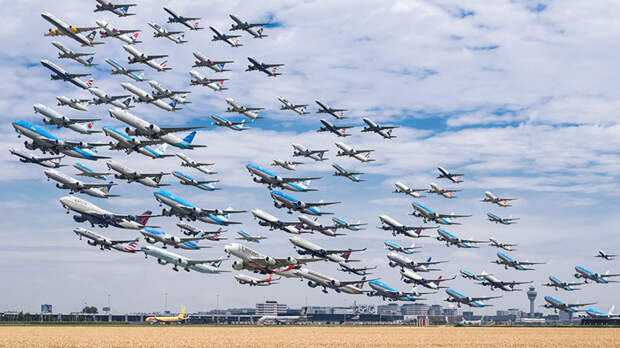 6. Амстердам, Скипхол (AMS) аэропорты мира, самолеты, фотограф Майк Келли, фотографии самолетов