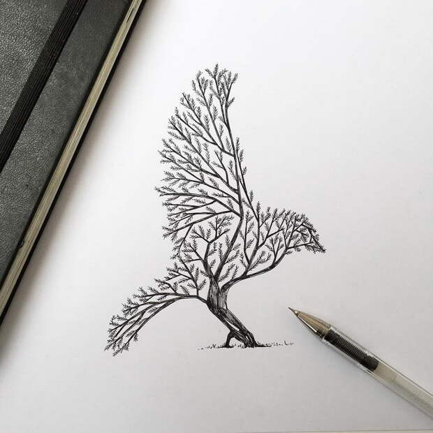 Рисунки ручкой Alfred Basha