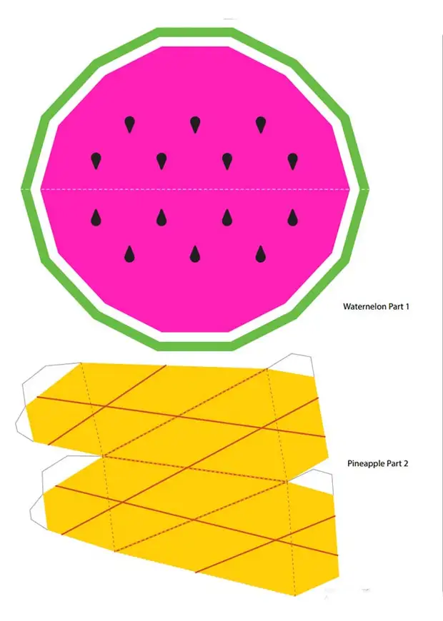 Объемные поделки из бумаги. Шаблоны фруктов для объемной аппликации, фото 3