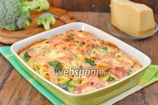 Фото Запеканка из лапши с овощами и сыром