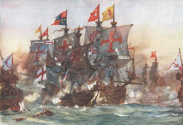 Бой испанцев и англичан у острова Флорес в 1591 году - Приключения испанцев во Франции | Военно-исторический портал Warspot.ru