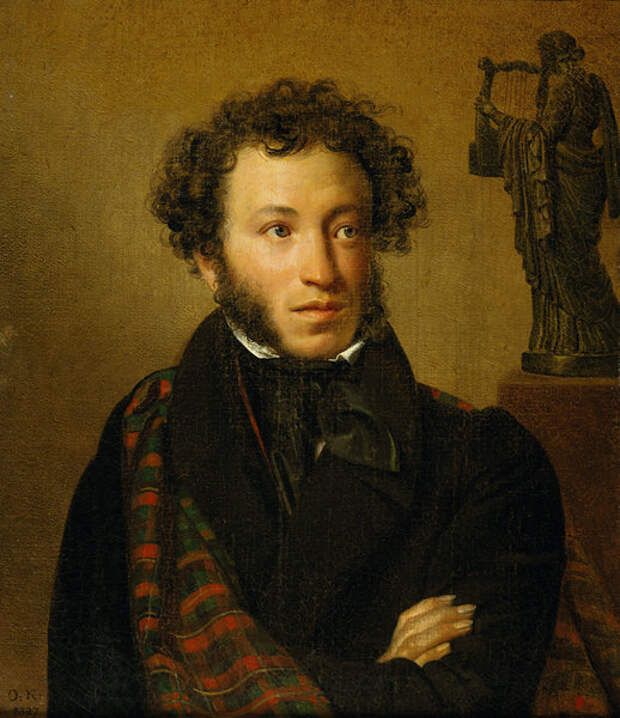 Портрет поэта Александра Сергеевича Пушкина. 1827. Государственная Третьяковская галерея, Москва