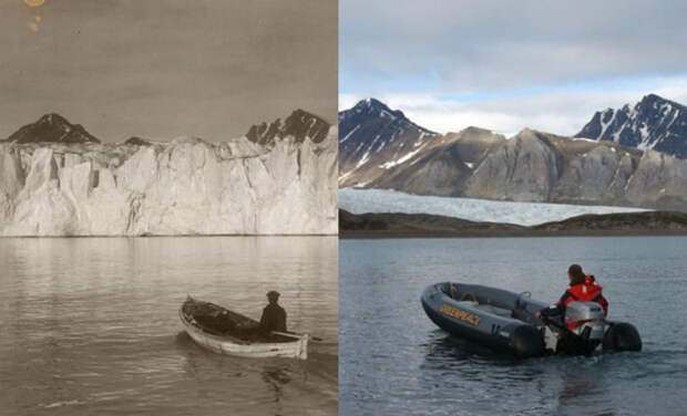 Как тает Арктика — впечатляющее сравнение кадров XX века и современных