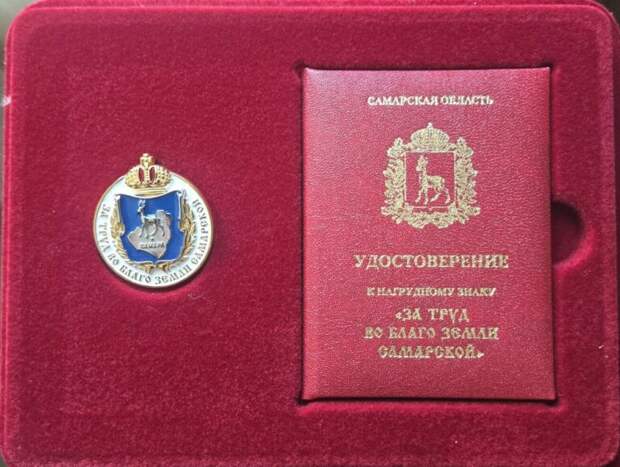 Васил Шәйхразыев Самара өлкәсе Губернаторының мактаулы билгесе белән бүләкләнде