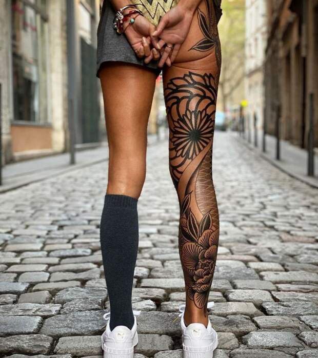 Изящные черные татуировки (подборка)