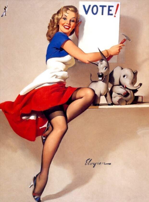 Pin-up — художник Джил Элвгрен