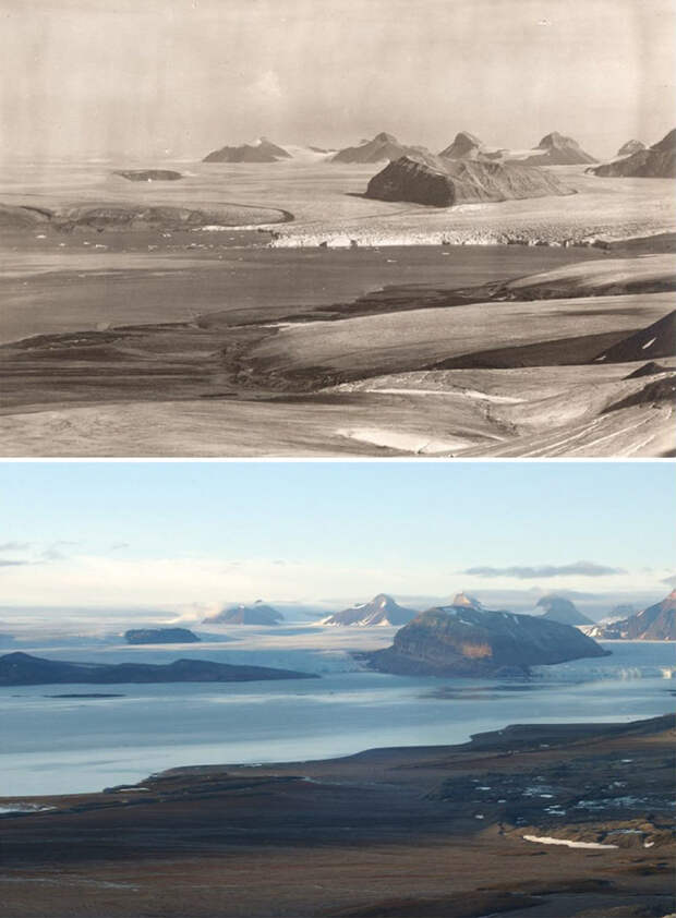 7 шокирующих фотографий, которые показывают, как изменение климата сказалось на арктических ледниках климат, ледник, природа