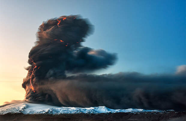 21. Извержение Эйяфьядлайёкюдля, 2010 год виды, исландия, красота, фото