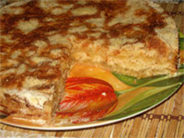 Яблочный пирог из сухого теста