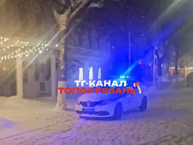 Машину полиции с мигалкой заметили на улице Почтовой в Рязани