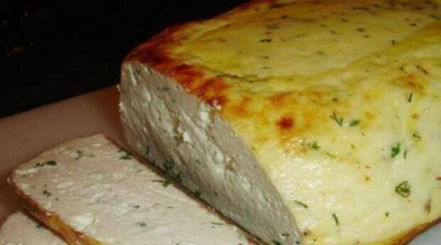 Сыр домашний, запеченный в духовке. Получается такая вкуснятина!