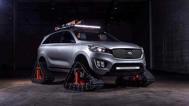 Kia Sorento превратили в гусеничный беспилотник