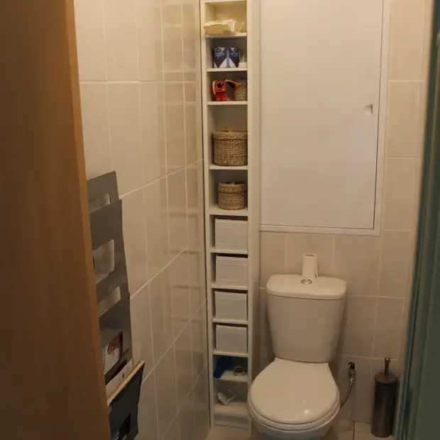 10 безупречных идей для хранения вещей в маленькой ванной комнате