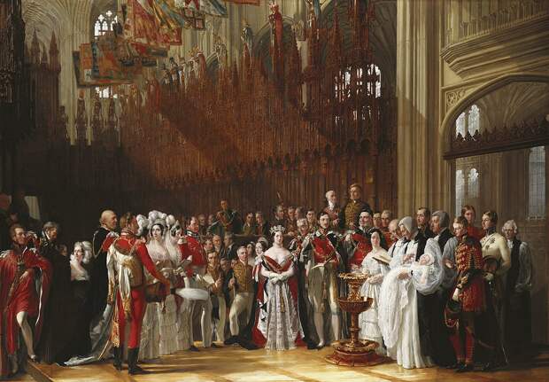 Крещение принца Уэльского 25 января 1842, Джордж Хейтер, 1842-45. (с) из Королевской коллекции