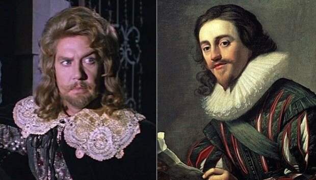 Слева: Алексей Кузнецов в роли герцога Бекингема, справа: Джордж Вильерс, 1-й герцог Бекингем. Слева Алексей Кузнецов в роли герцога Бекингема справа Джордж Вильерс 1й герцог Бекингем