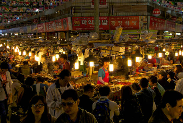Самый большой рынок в Сеуле.