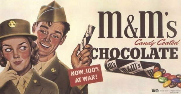 Конфеты M&M’S, которые не тают в жару, были придуманы для военных в 1941 г.
