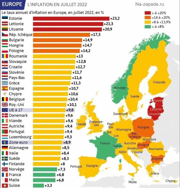 Кто там мечтал, чтобы было как в Европе? У нас коммуналка выросла на 5-7%, у них - на 500-1000%. Спасибо, такого не надо