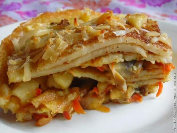 Лазанья из блинов Лазанья из блинов