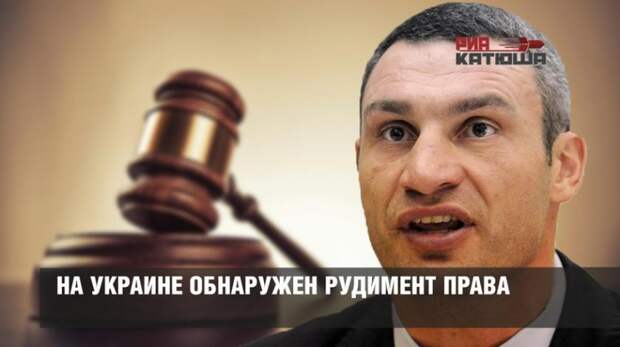 На Украине обнаружен рудимент права: Киевский суд обязал полицию возбудить уголовное дело против Кличко и вернуть проспекту имя Ватутина