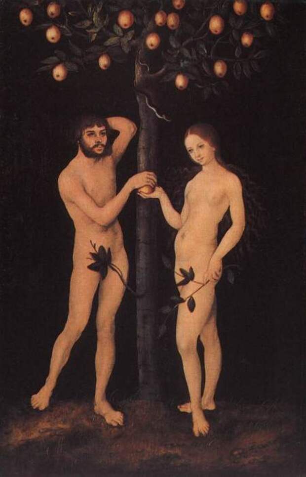 Лукас Кранах. Адам и Ева