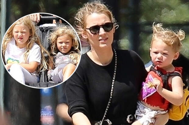 Блейк Лайвли с тремя дочерьми на прогулке в Нью-Йорке