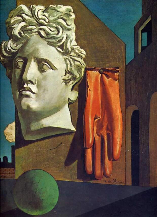 Песнь любви, 1914 год. Автор: Giorgio de Chirico.