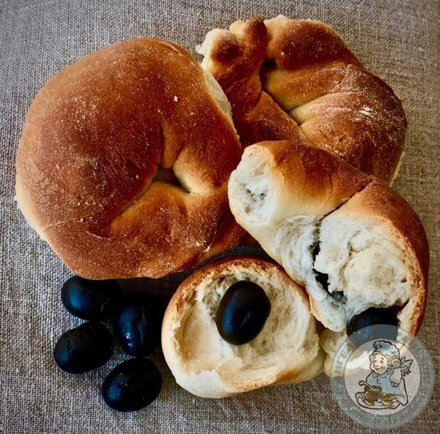 Булочки с оливками по-гречески (элиопитес) Еда, Рецепт, Оливки, Длиннопост, Булочки