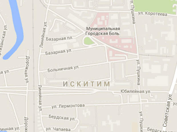Улица Больничная в городе Искитима, Новосибирская область