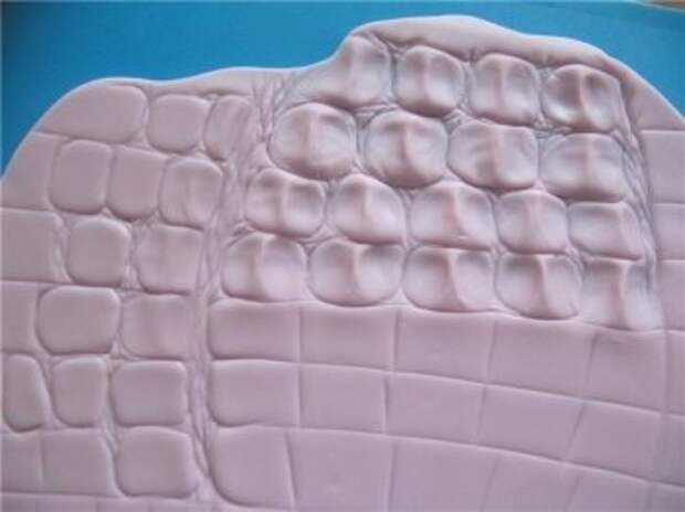 Имитация крокодиловой кожи из полимерной глины