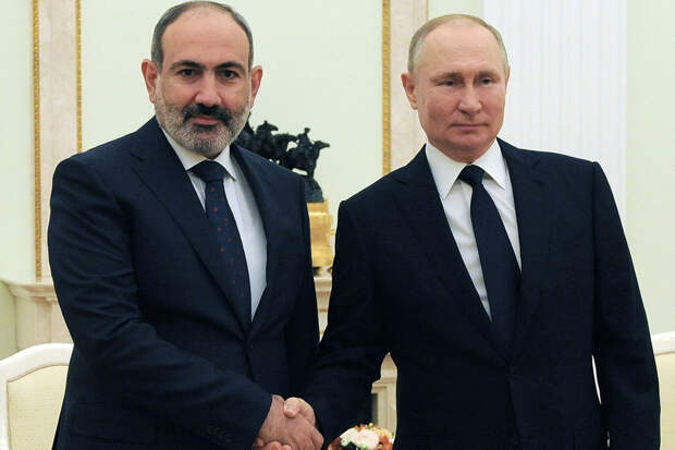 РИА: Путин и Пашинян завершили переговоры в Кремле