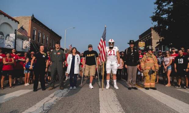 Nebraska Cornhuskers 9/11 uniforms Damian Jackson